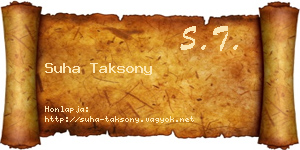 Suha Taksony névjegykártya